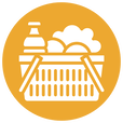 Grocery store basket icon