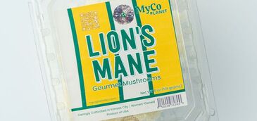 Image of package of Lion's Mane Gourmet Mushrooms
